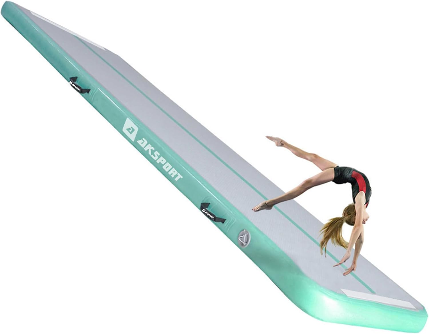 AKSPORT Gymnastics Air Mat Tumble Track Tumbling Mat Inflatable Floor Mats with...