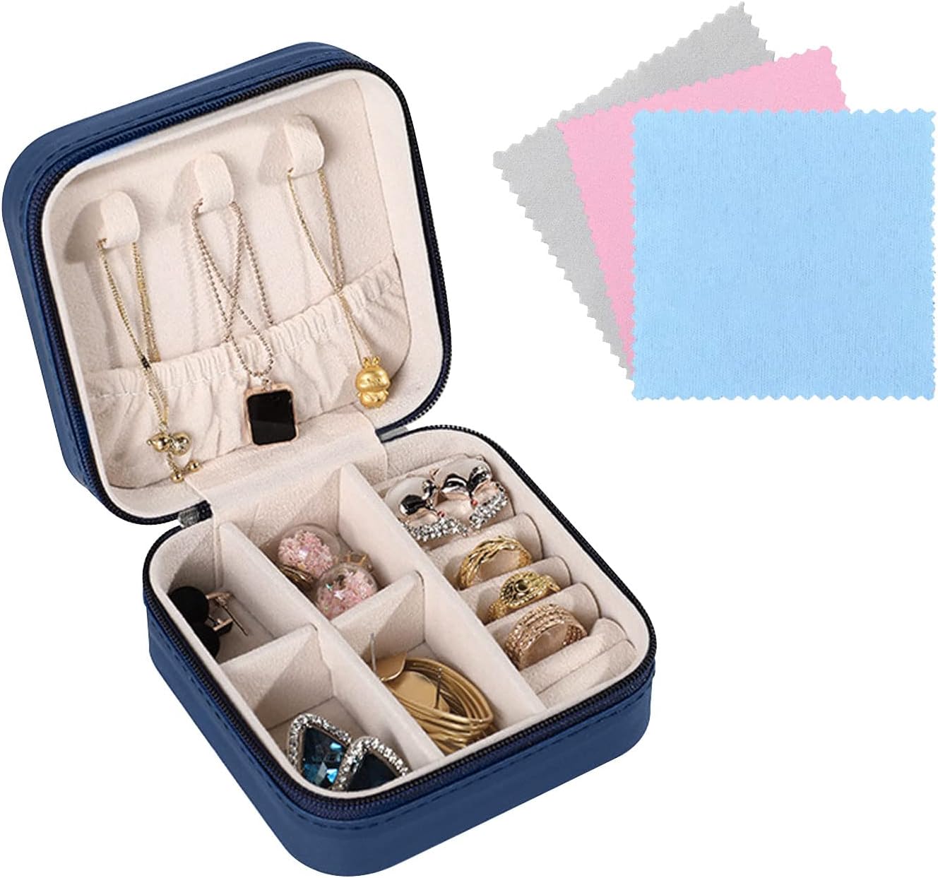 FuninCrea Jewellery Box, Special Organizer for Women, Mini Portable Jewelry Stor...