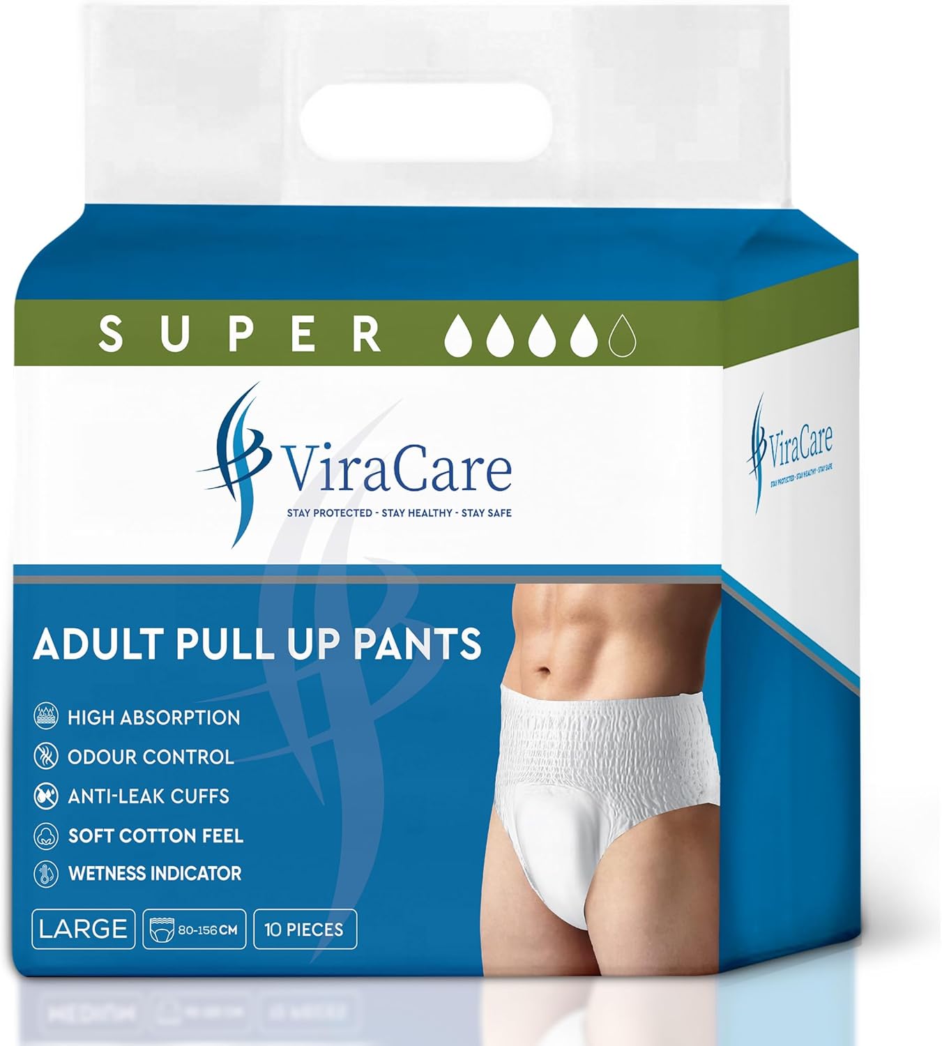 40 x Incontinence Pants Men & Women | with Wetness Indicator & Soft-Stretch Wais...