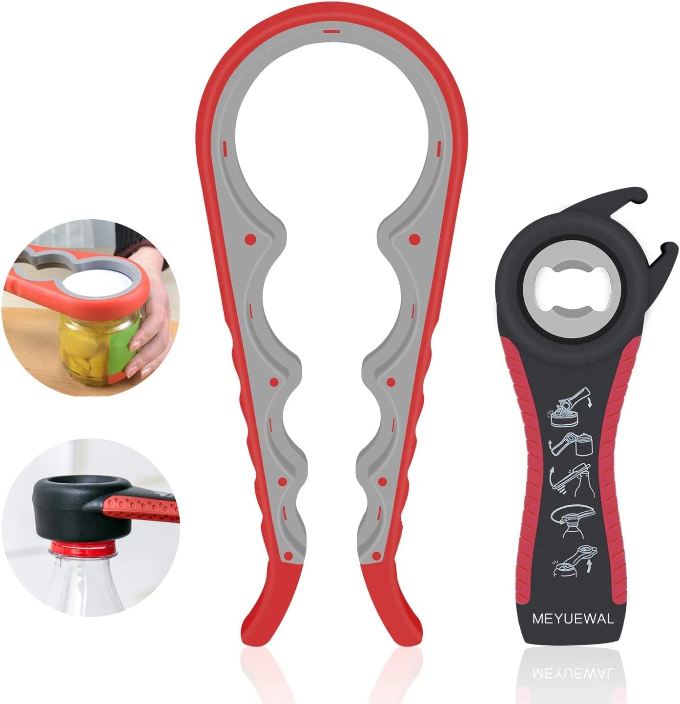 Jar Opener, Special 5 in 1 Multi Function Can Opener Bottle Opener Kit, Innovati...