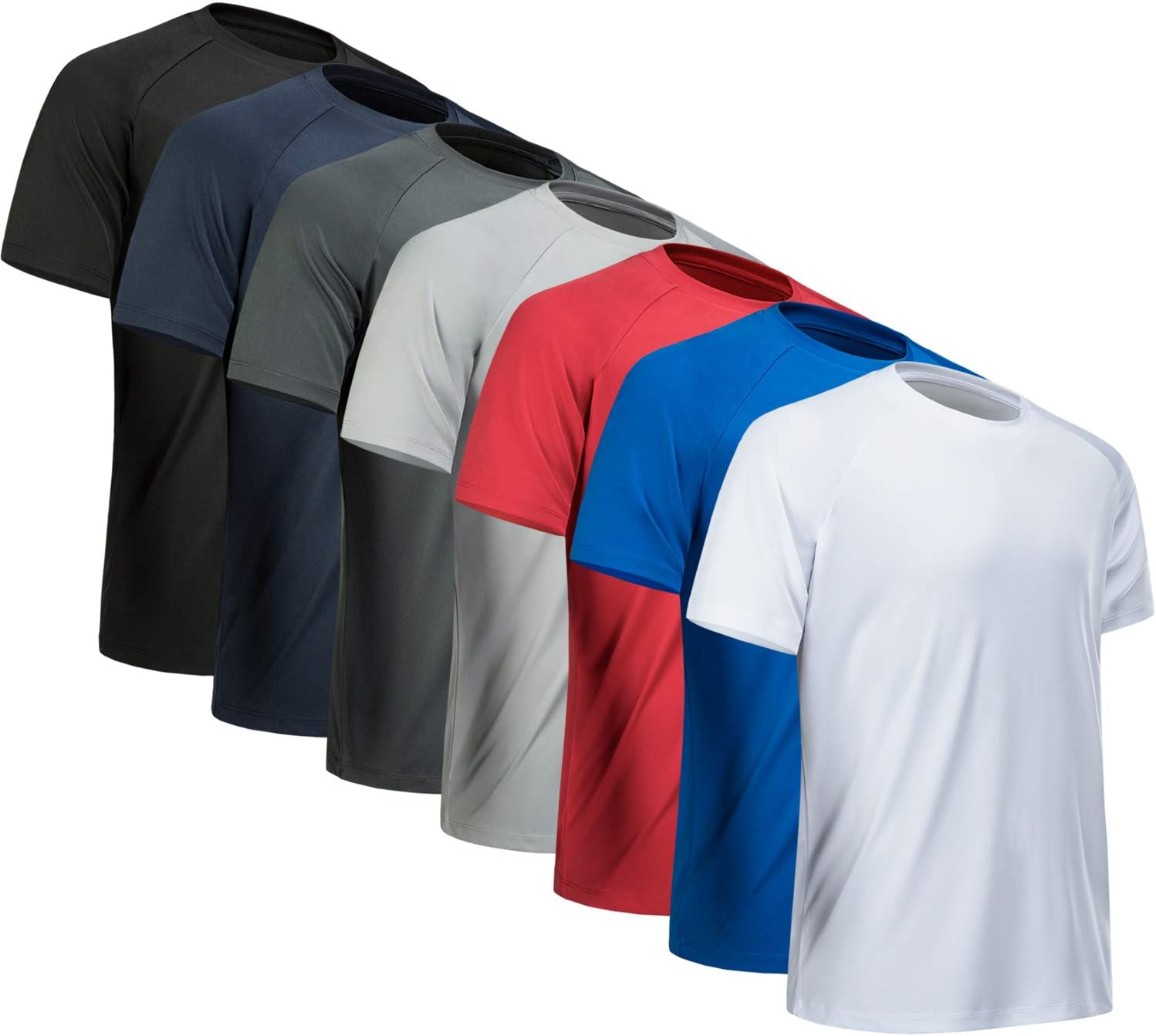 MCPORO Workout Shirts for Men Short Sleeve Quick Dry Athletic Gym Active T Shirt...
