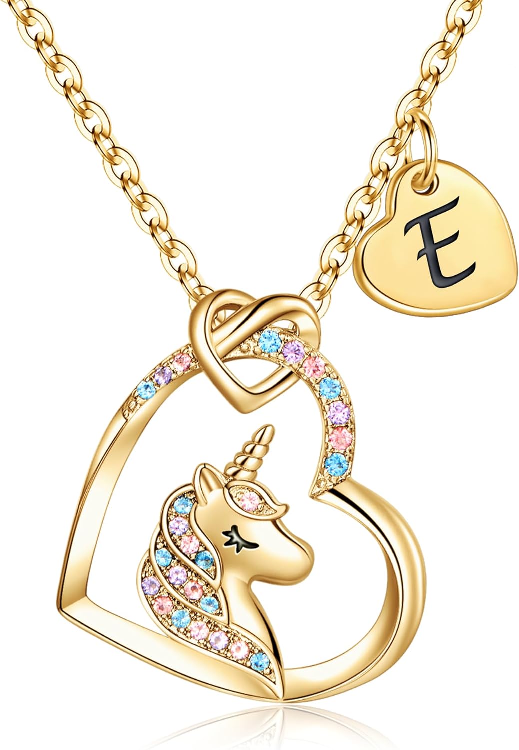 Hidepoo Unicorn Necklace, Special Necklace for Girls' Gifts with 14K Gold/Rose G...