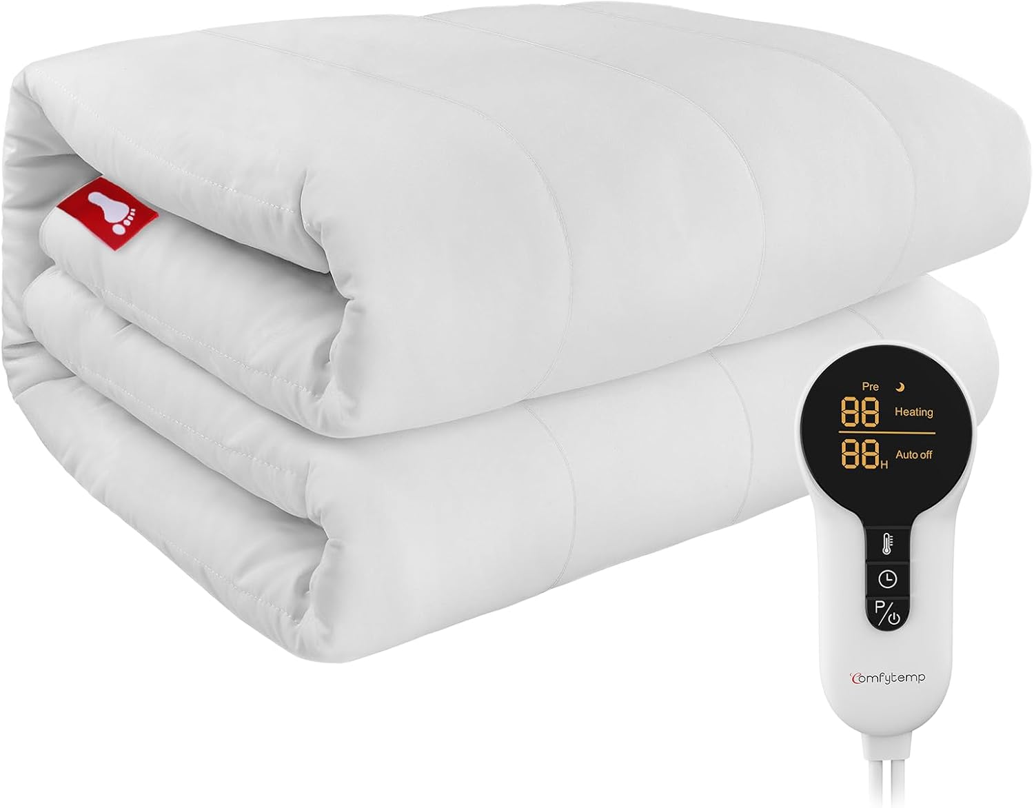 Comfytemp Electric Underblanket Double with FootZone Heat Boost, Heated Underbla...