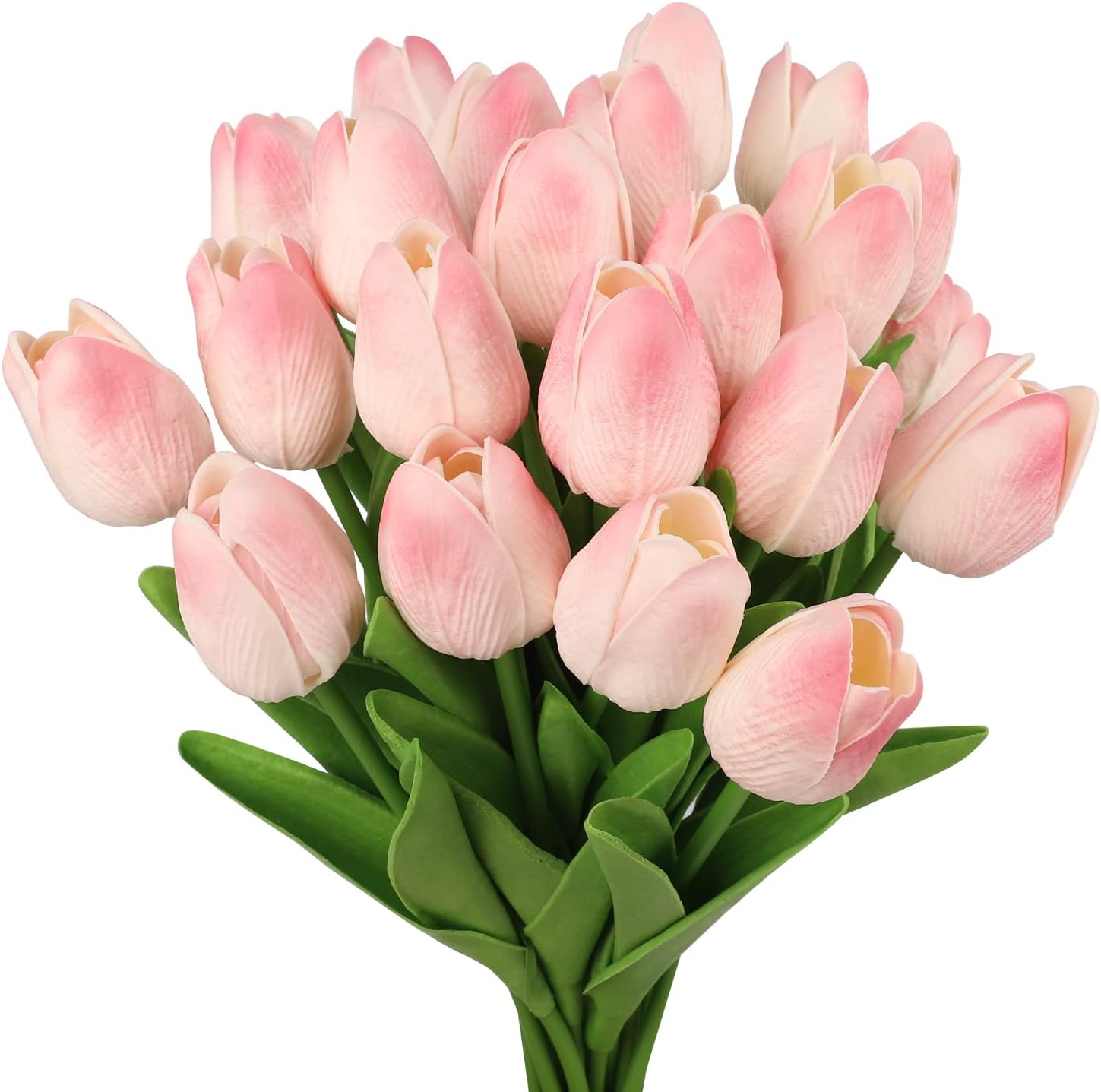 N&T NIETING Artificial Tulips Flowers, 12Pcs Fake Tulip Real Touch Latex Faux Tu...