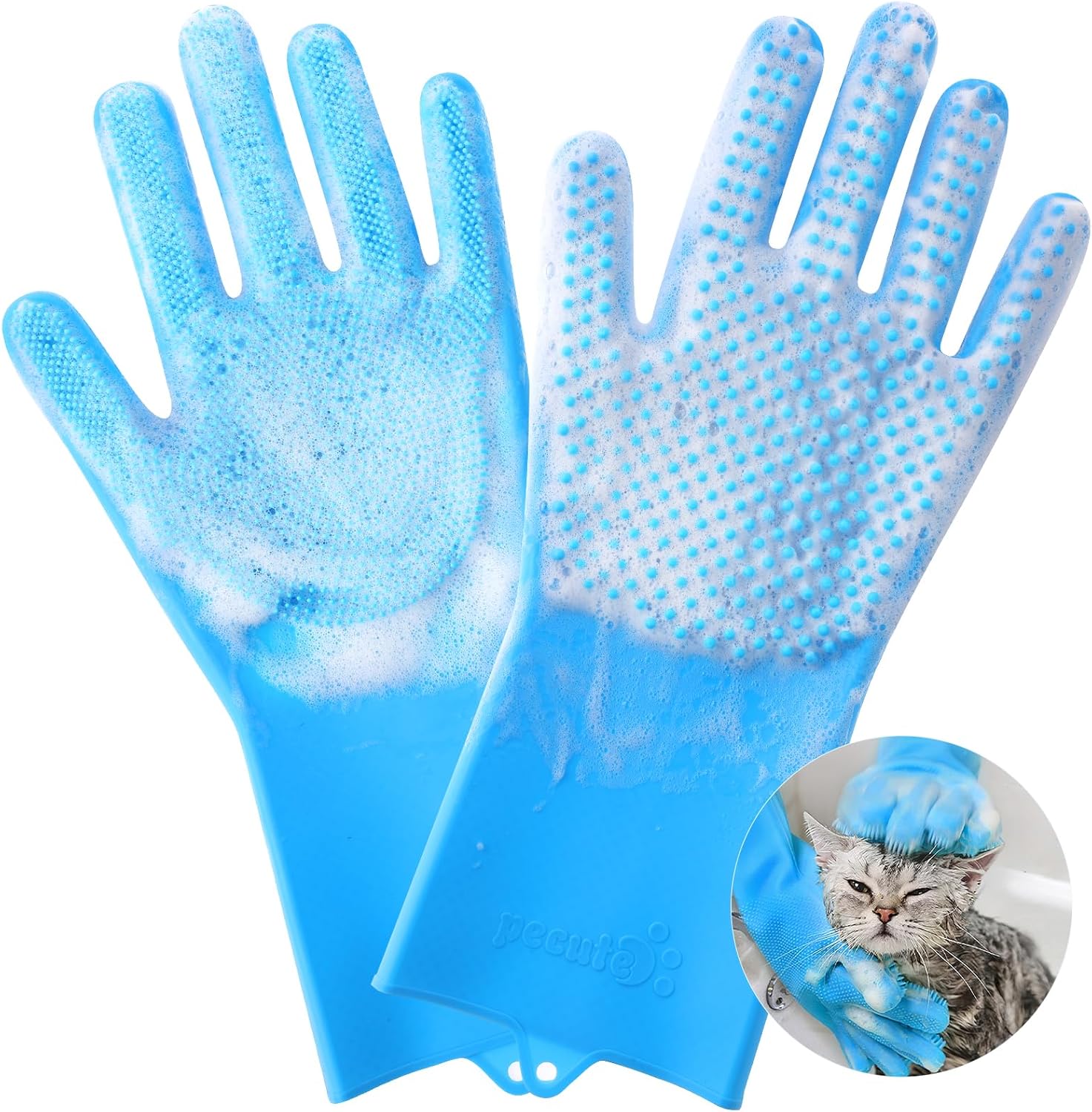 Pecute Cleaning Gloves, Special Kitchen Gloves and Dog Washing Glove, Innovative...