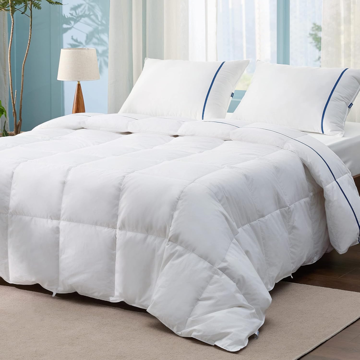 Bedsure Goose Feather Down Comforter, Special Bedsure Queen Size Comforter, Inno...