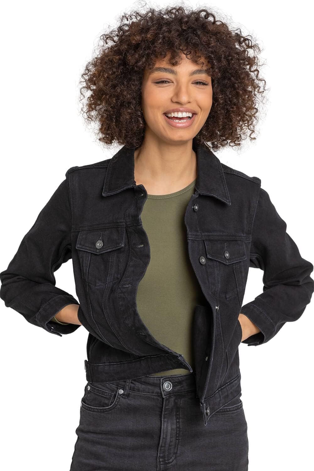 Roman Originals Jean Denim Jacket for Women UK - Ladies 100% Cotton Summer Casua...