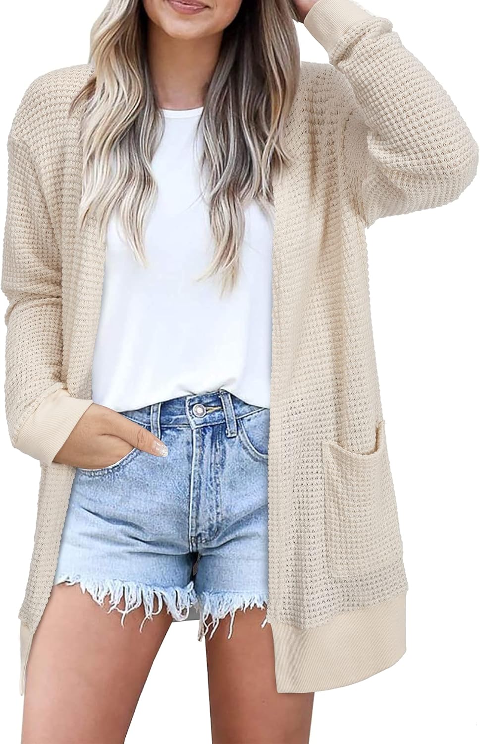STYLEWORD Women's Fashion Cardigan Sweater Lightweight Open Front Long Casual Be...