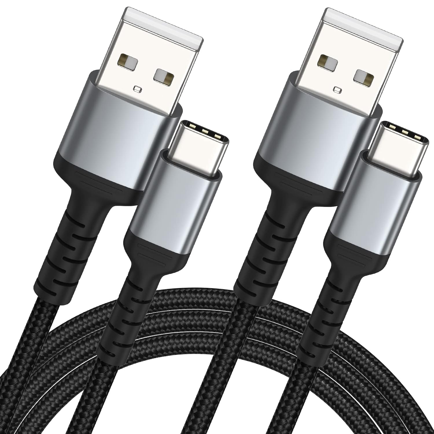 Braided USB C Charger Cable 2 Pack, Special 2m USB A to Type C 3A Fast Charging...