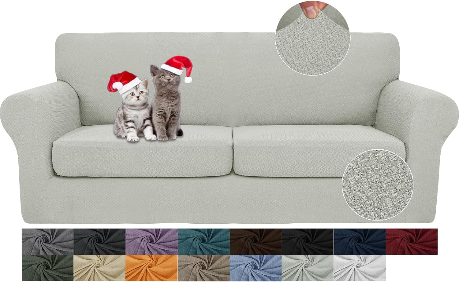 Special JIVINER Newest Couch Covers for 2 Cushion Couch, High-Quality Stretch So...