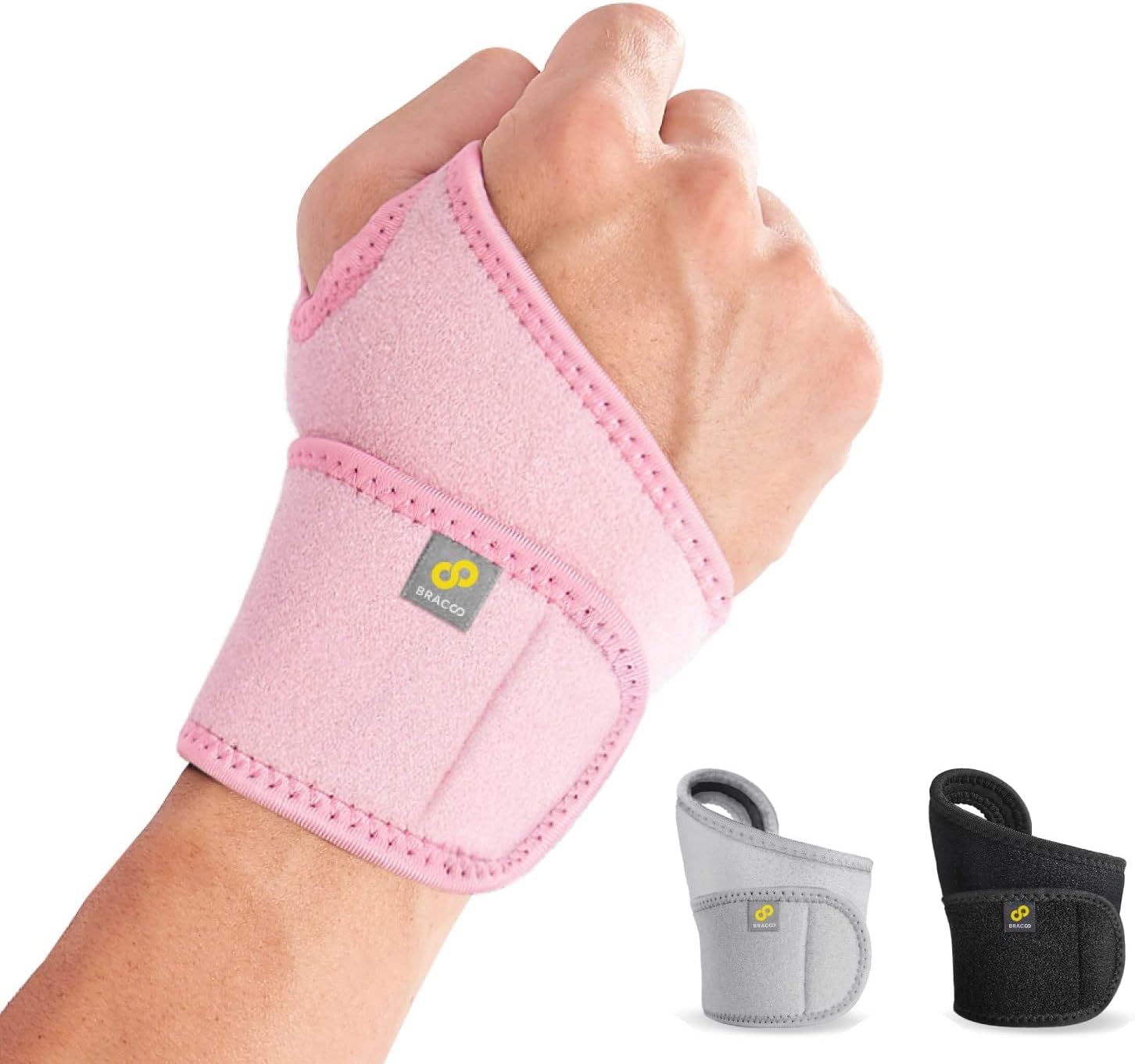 BRACOO WS10 Wrist Support Brace, Hand Support, Adjustable Wrist Wrap Strap for F...