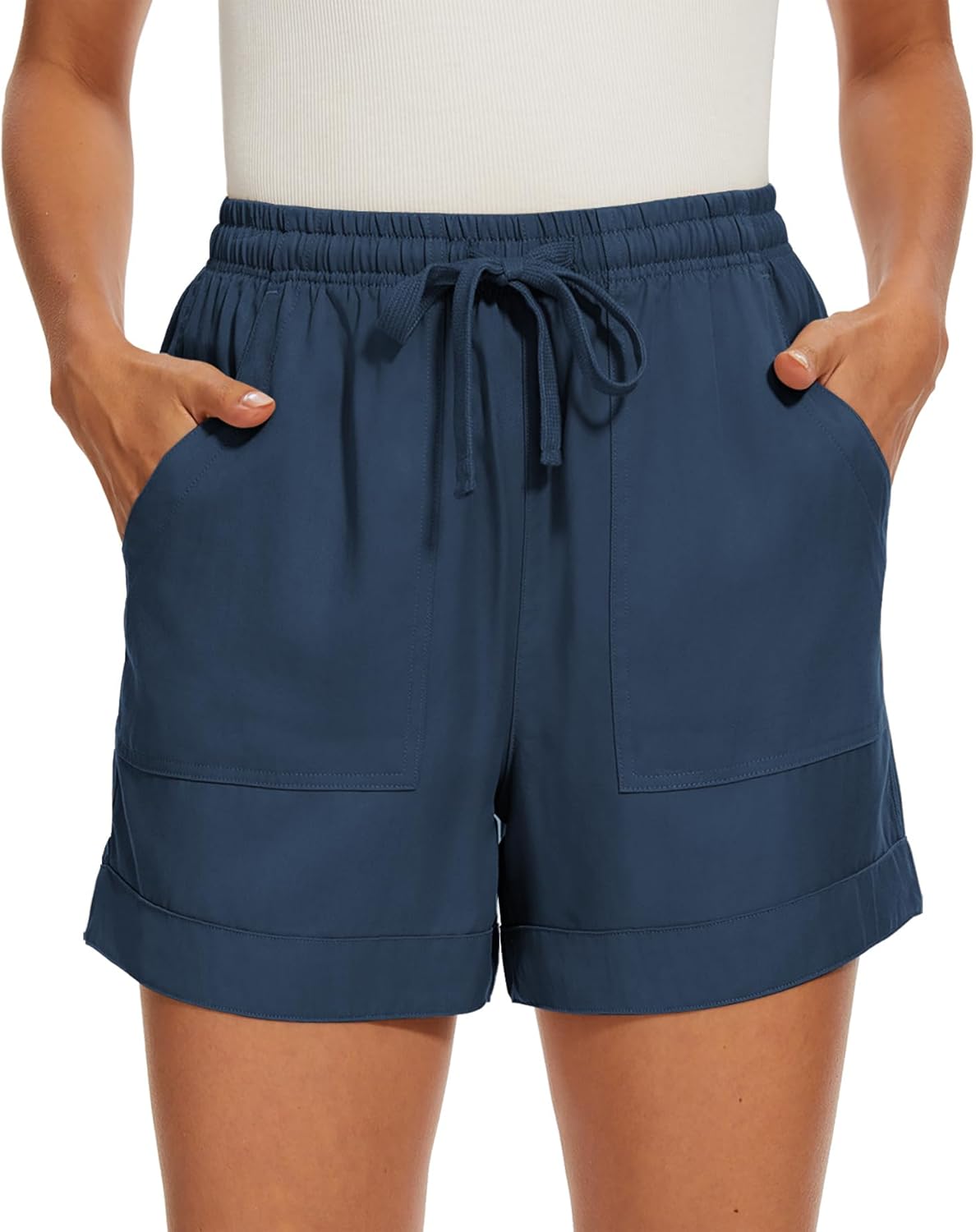 SMENG Womens Shorts, Special Drawstring Shorts with Pockets, Innovative Loose Ca...