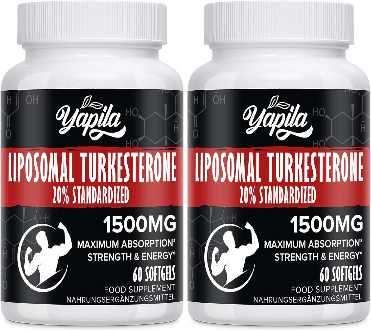 Liposomal Turkesterone Supplement - 1500mg Ajuga Turkestanica Extract, Standardi...