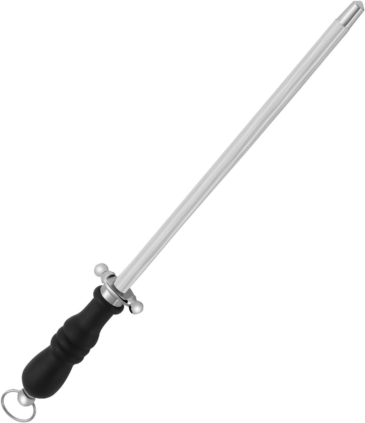 BEWOS Honing Steel, 26CM Honing Rod/Knife Steel,Professional Carbon Steel Sharpe...