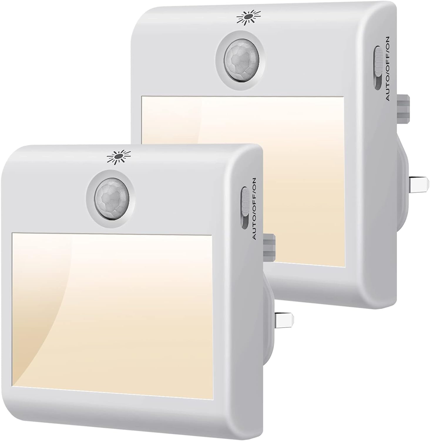 Night Light Plug in Wall, [2 Pack] LED Motion Sensor Night Light with Light Sens...