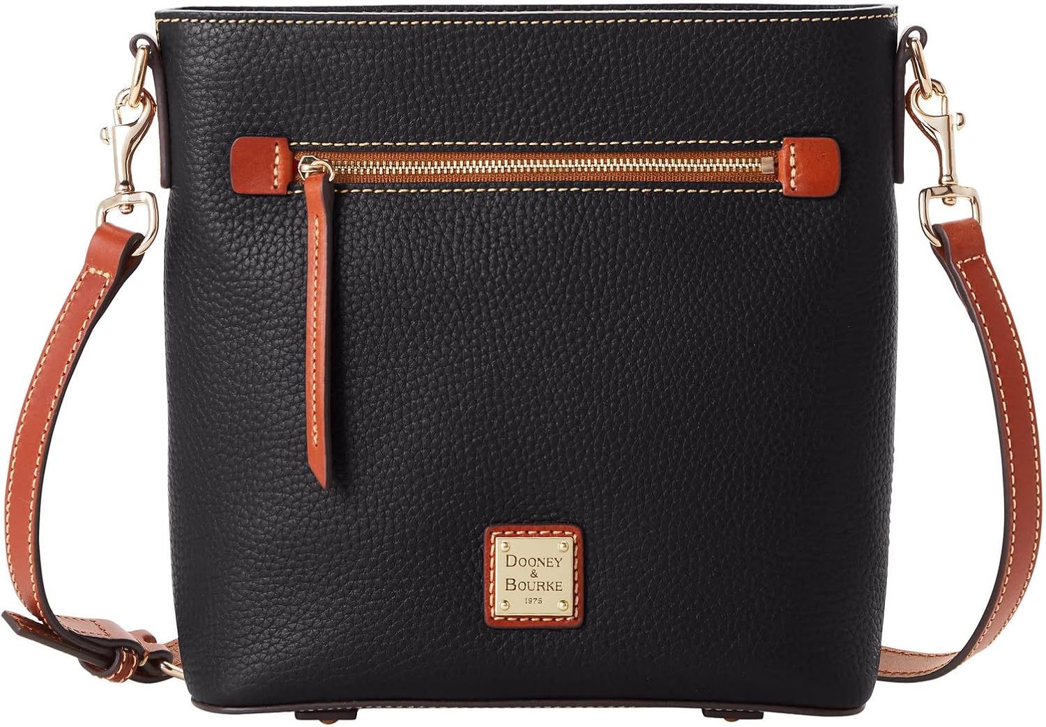 Dooney & Bourke Handbag, Pebble Grain Zip Crossbody Black