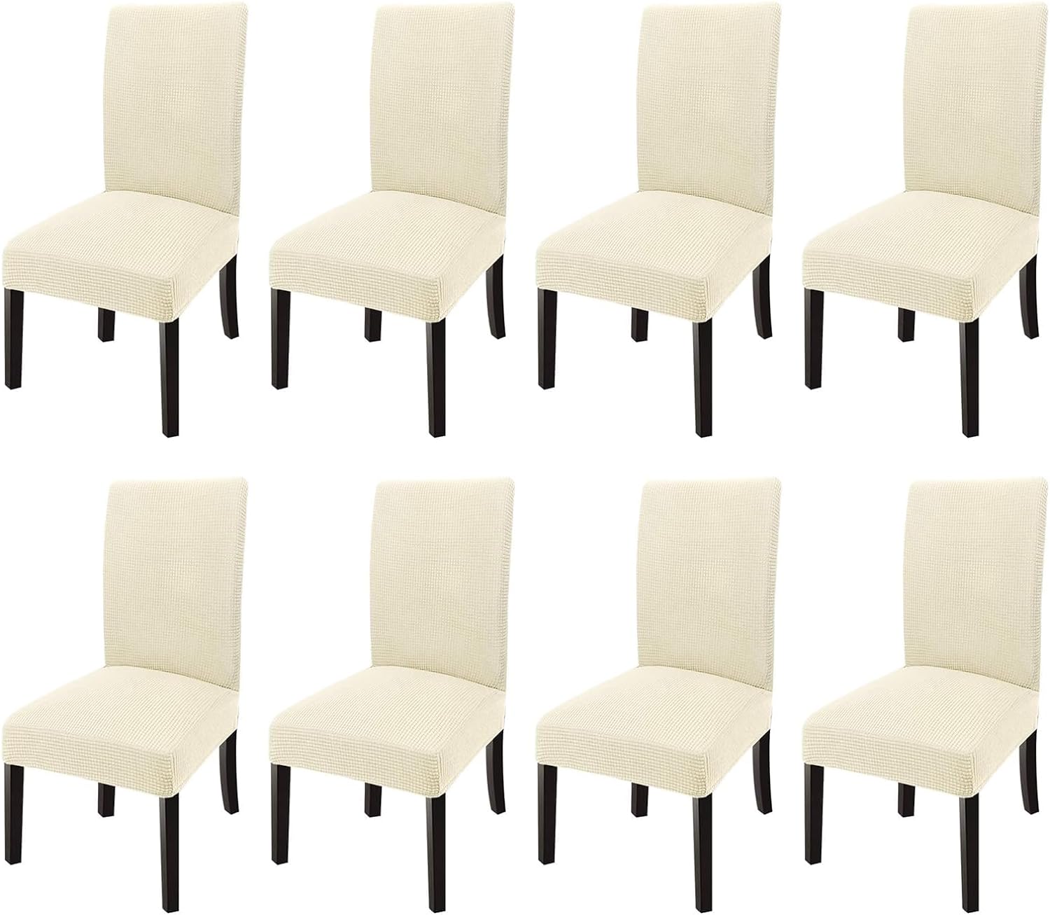 GoodtoU Chair Covers for Dining Room 8 Pack, Stretch Parson/Dining Chair Slipcov...
