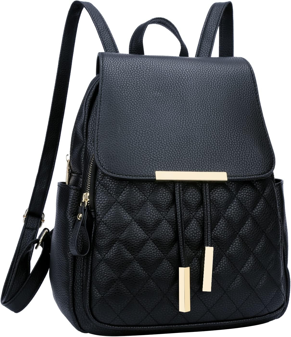 KKXIU Quilted Trendy Leather Backpack, Special Backpack Purse for Women, Innovat...
