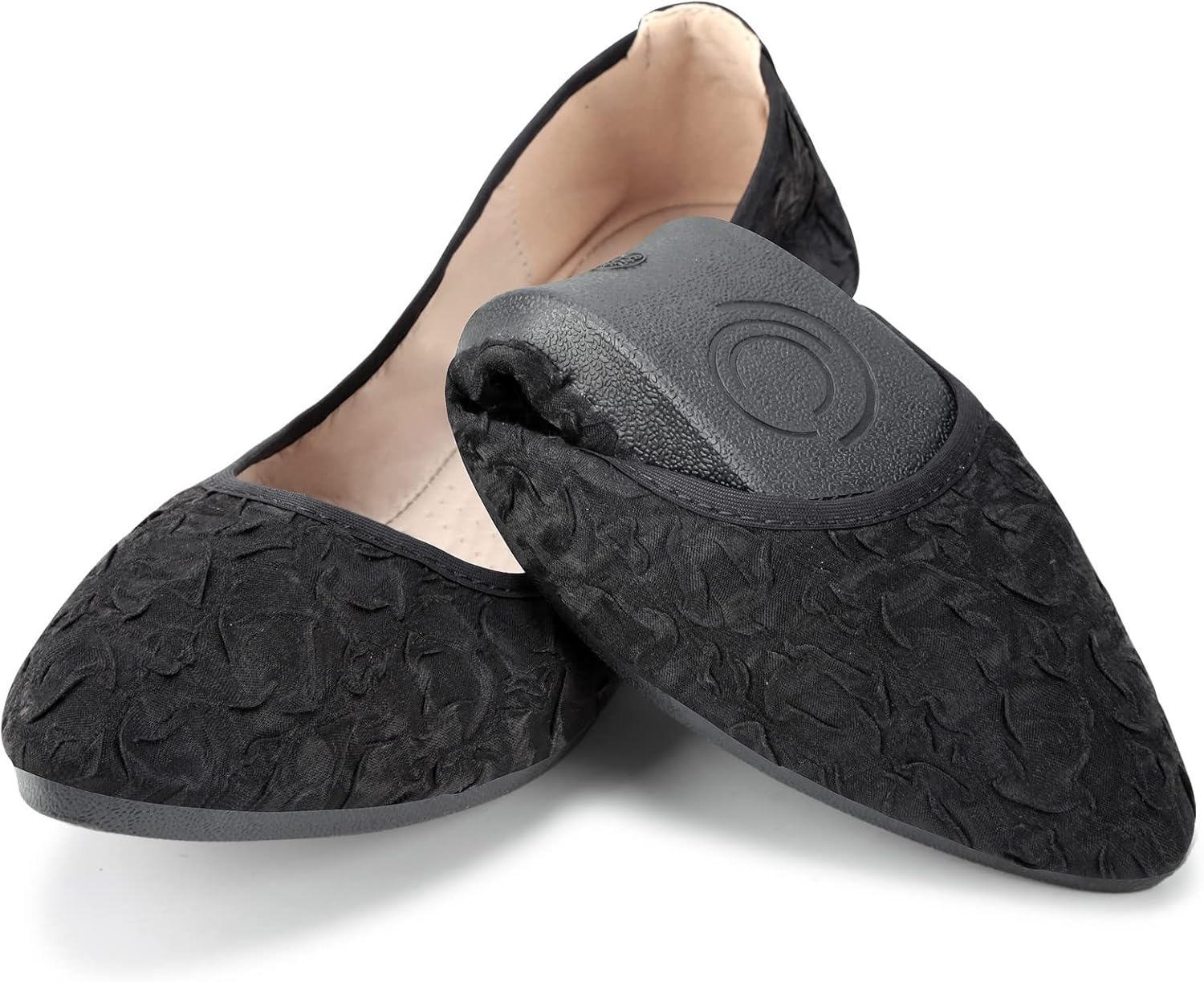 KUNWFNIX Women Ballet Flats Rhinestone Wedding Ballerina Shoes Foldable Sparkly...