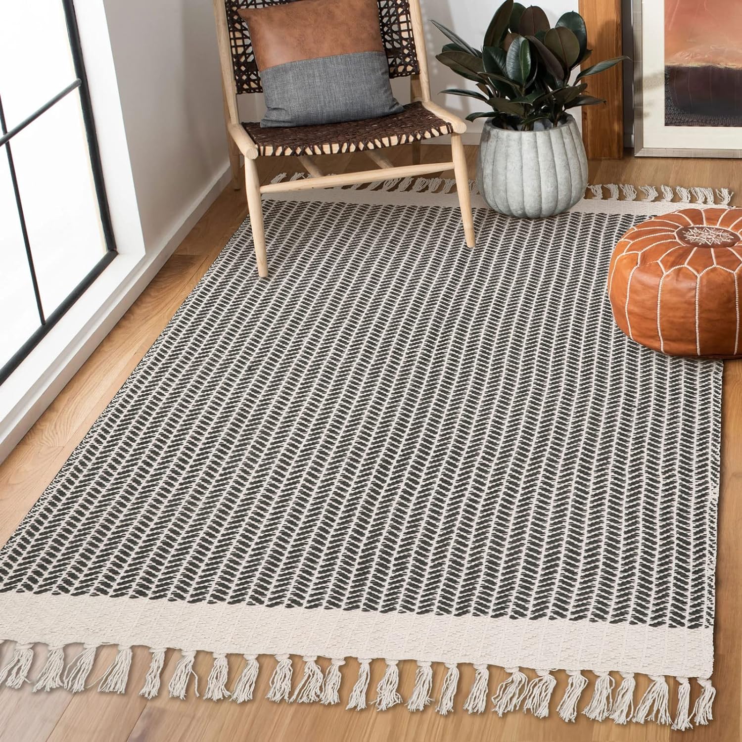 Lahome Boho Living Room Rug, 3x5 Rug Washable Rugs for Entryway Lightweight Wove...