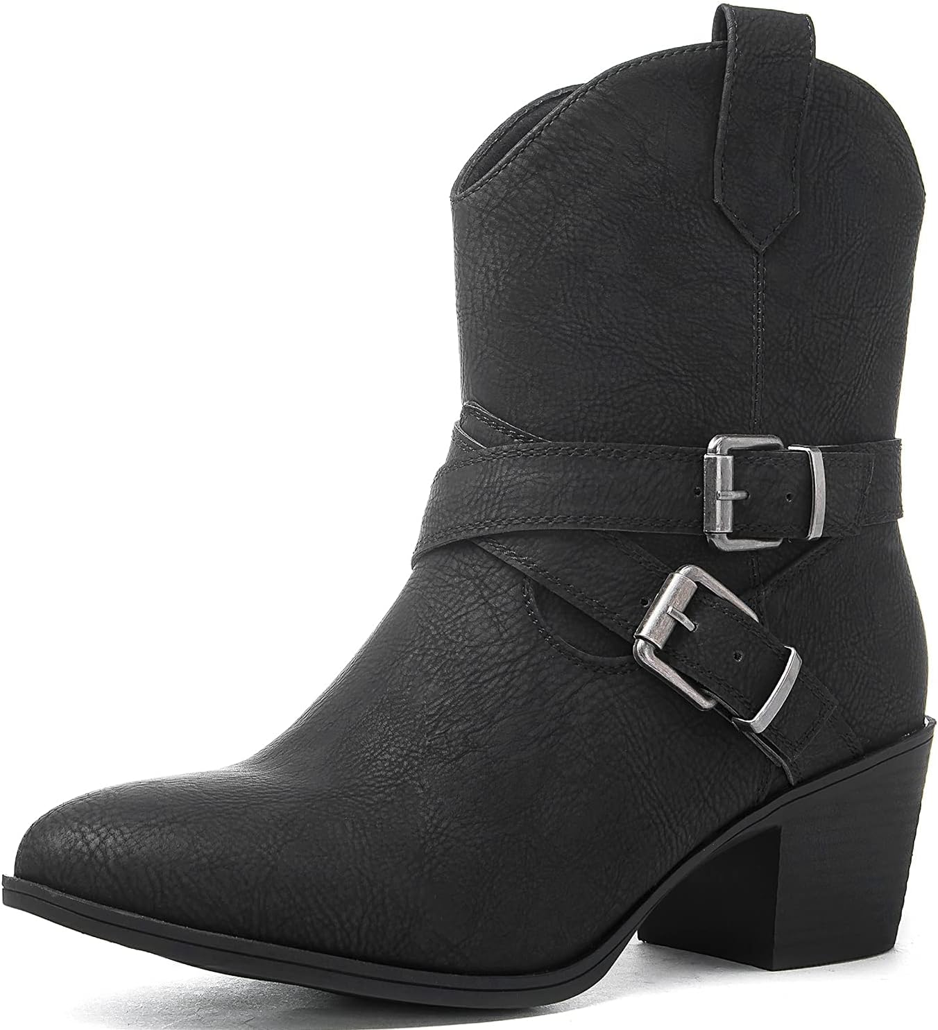 GLOBALWIN Women's Mid Calf Western Cowboy Boots Comfortable Cowgirl Boots for Wo...