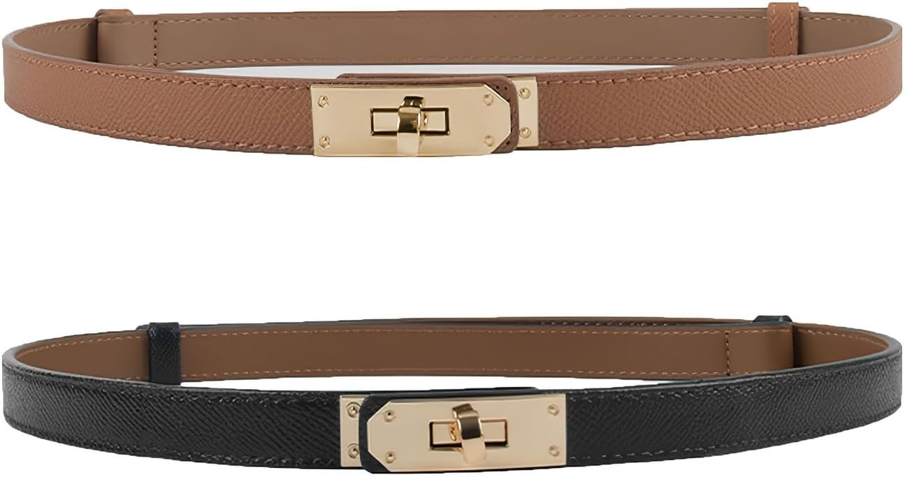 FENLDY Adjustable Thin Belts For Womens Skinny Belts For Dresses Womens Solid Co...