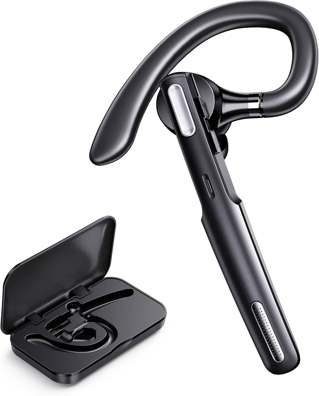 Bluetooth Headset, Wireless Earpiece with Noise Cancelling Microphone for Drivin...