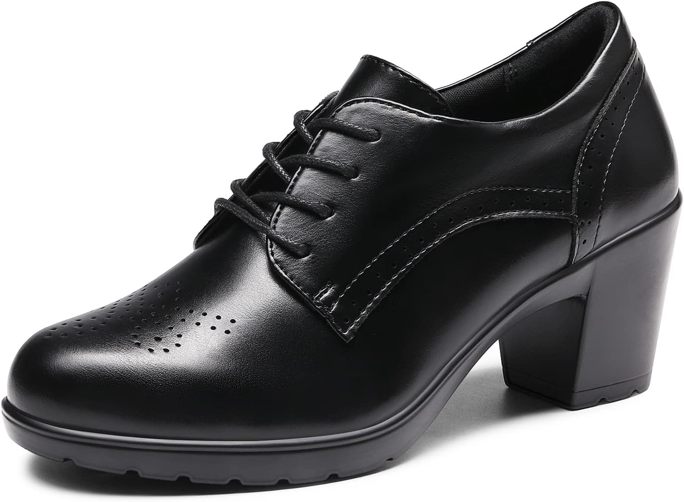 DREAM PAIRS Women's Shoes, Special Oxford Heels Pointed Toe High Chunky Brogues,...