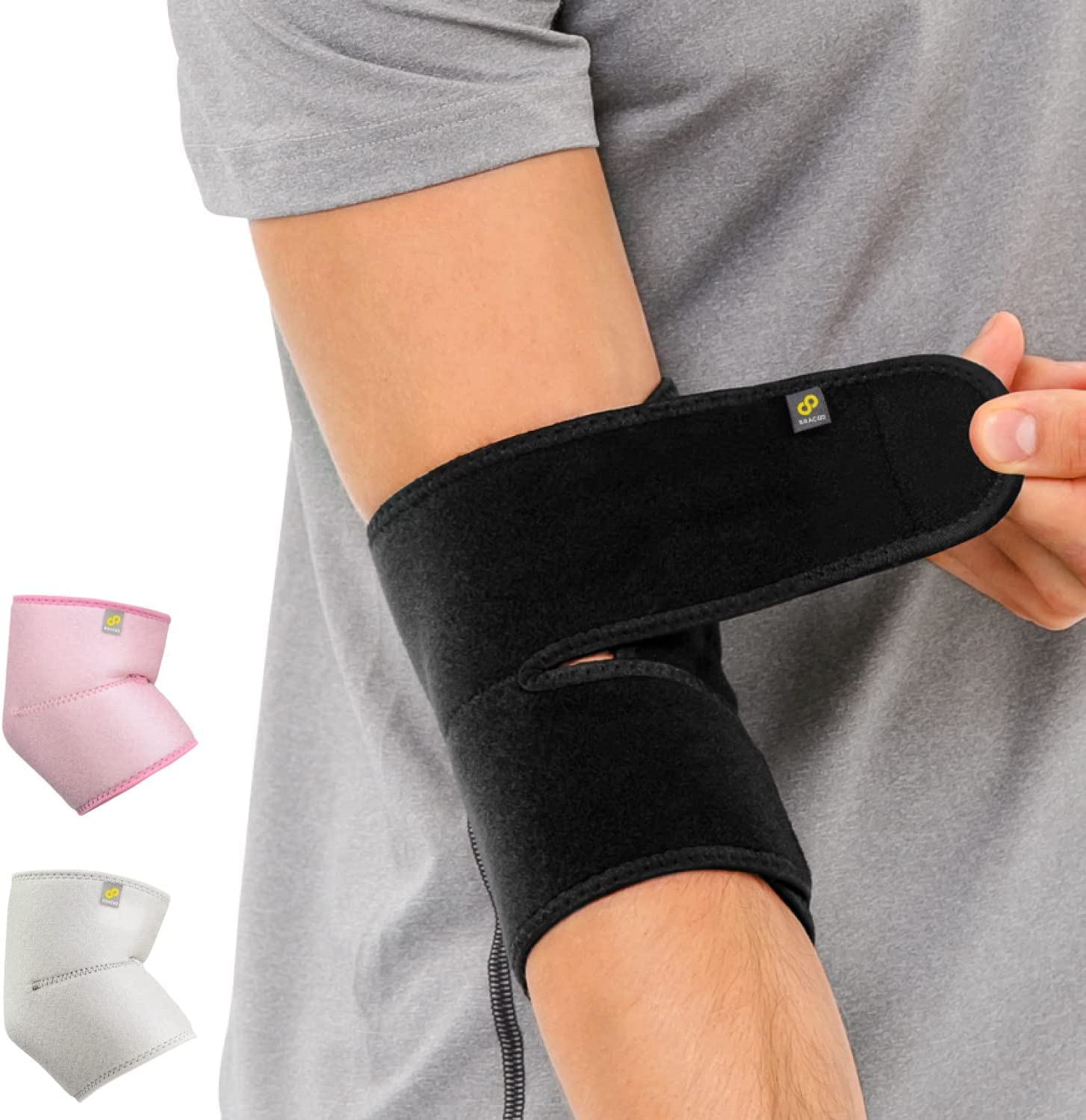 Bracoo Elbow Sleeve Brace for Tendonitis, Tennis Elbow Women Men, Neoprene Compr...