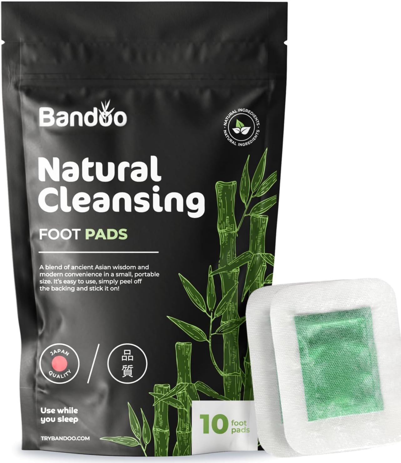 Bandoo Original Deep Cleansing Foot Pads | Rana Pads | Premium Natural Bamboo Fo...