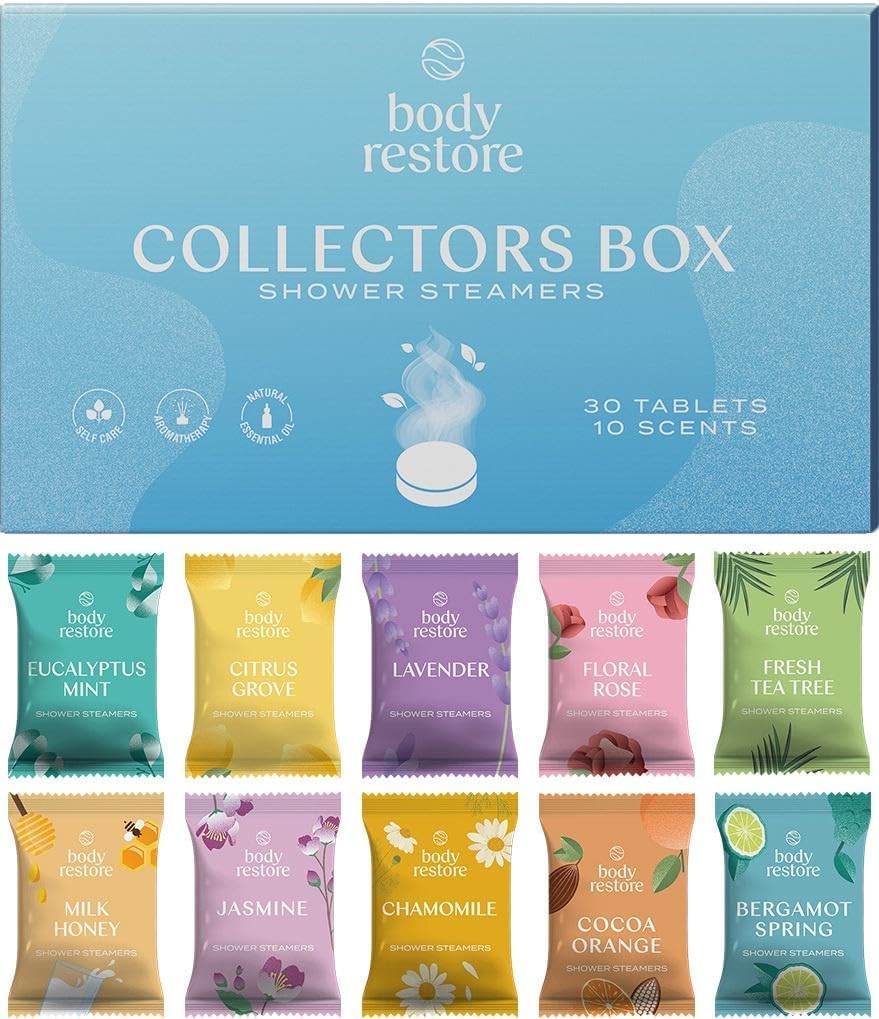 Body Restore Shower Steamers Aromatherapy 30 Pack - Relaxation Birthday Gifts fo...