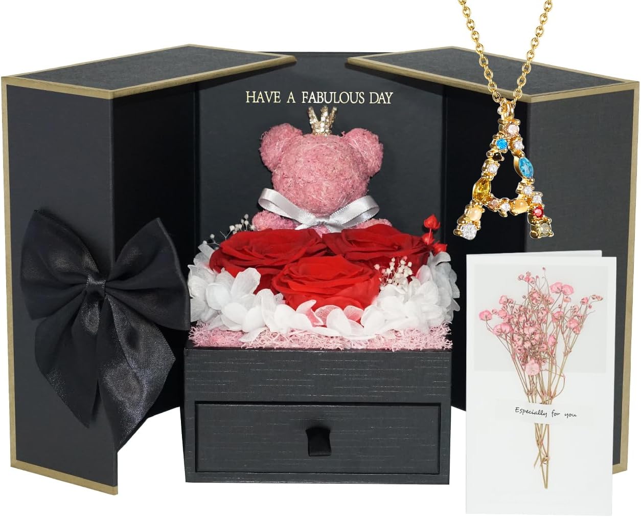 ADDWel Rose Gifts for Women Birthday Unique - Forever Preserved Rose with Person...