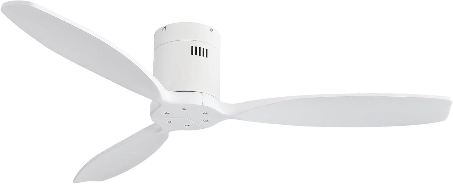 Sofucor 52 Inch Ceiling Fans No Light Flush Mount Ceiling Fan Without Lights 3 W...