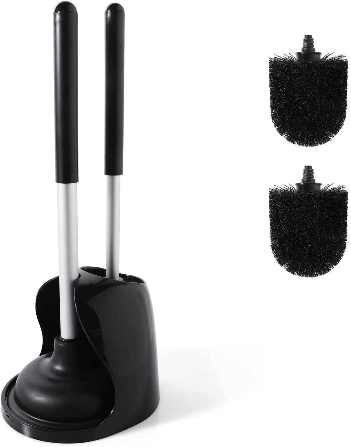 Eyliden 2-in-1 Toilet Brush and Plunger Combo with Holder, Large Size TPR Plunge...