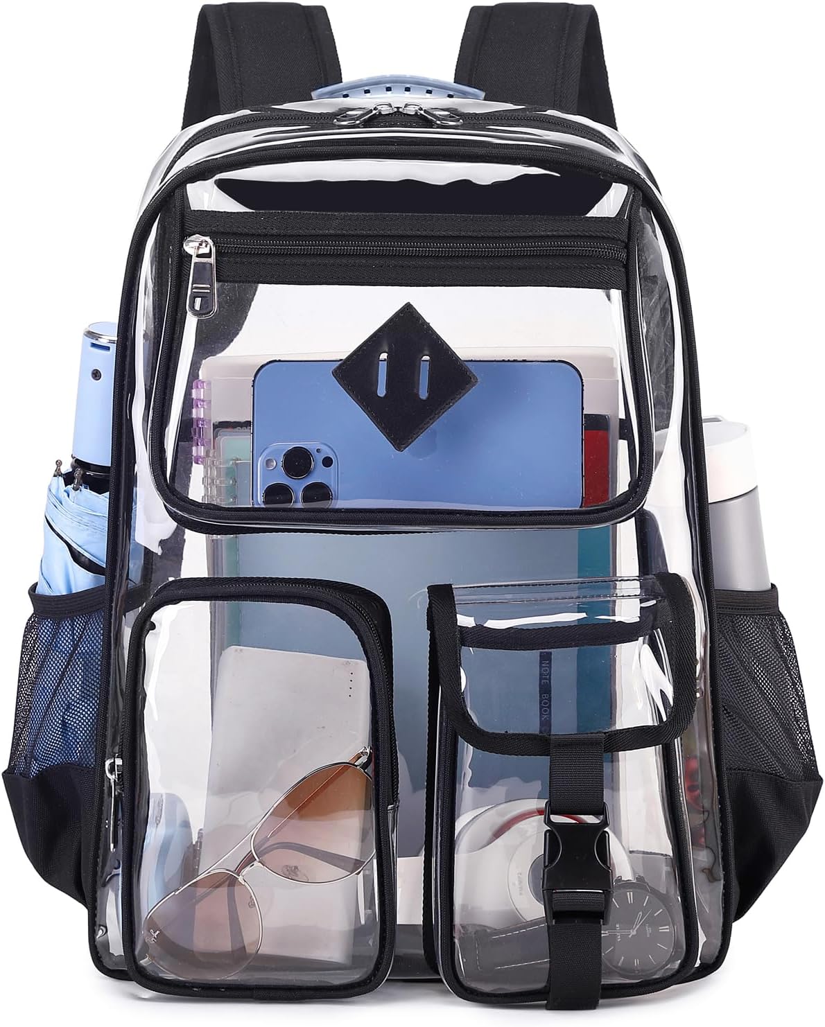 Clear Backpack for School,Heavy Duty PVC Transparent Bookbag for Girls Stadium A...