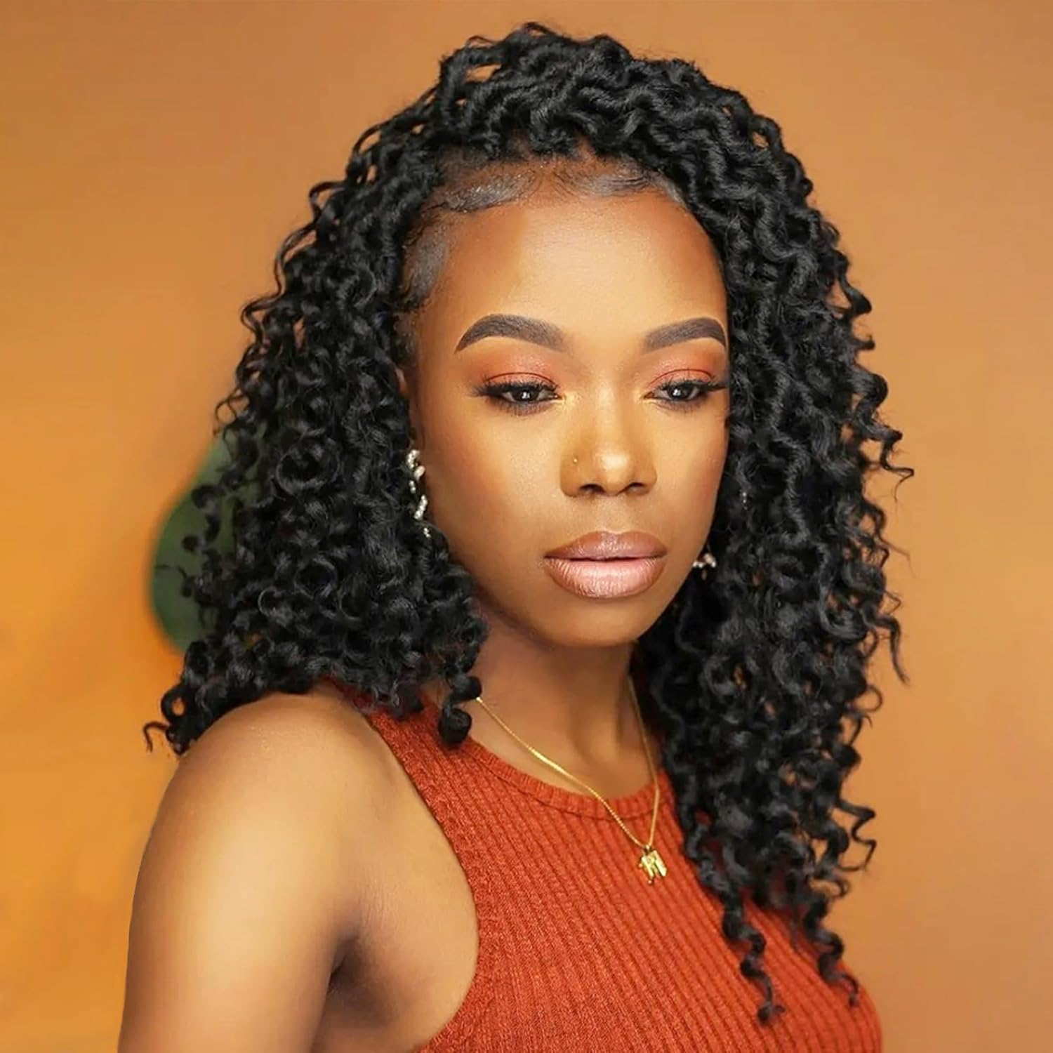 Goddess Locs, Unique Faux Locs Crochet Hair 10 Inch, Special PreLooped Crochet H...