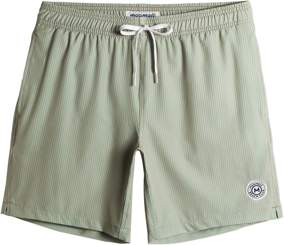 maamgic Mens 7" Stretch Swim Trunks Quick Dry Mesh Lining Swimwear Bathing Suits...