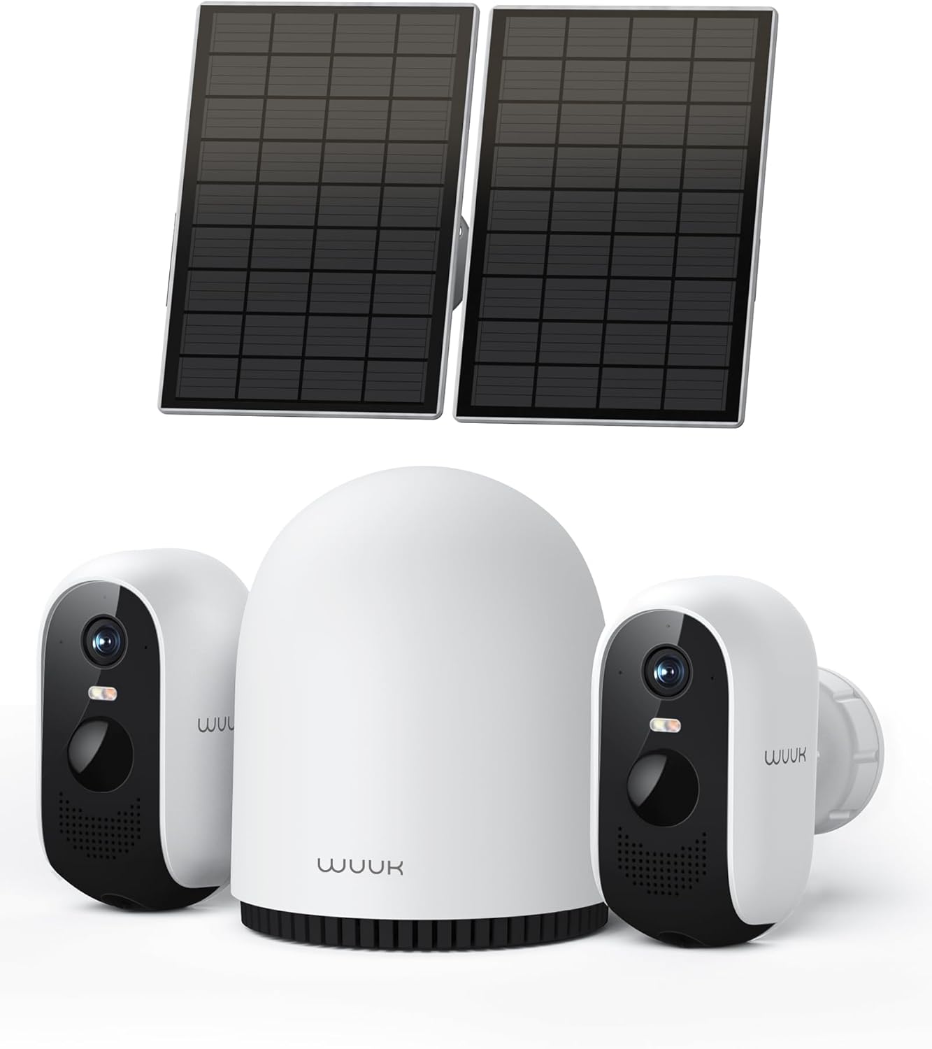 WUUK 2K Solar Security Cameras Wireless Outdoor, Home Security Camera Support Up...