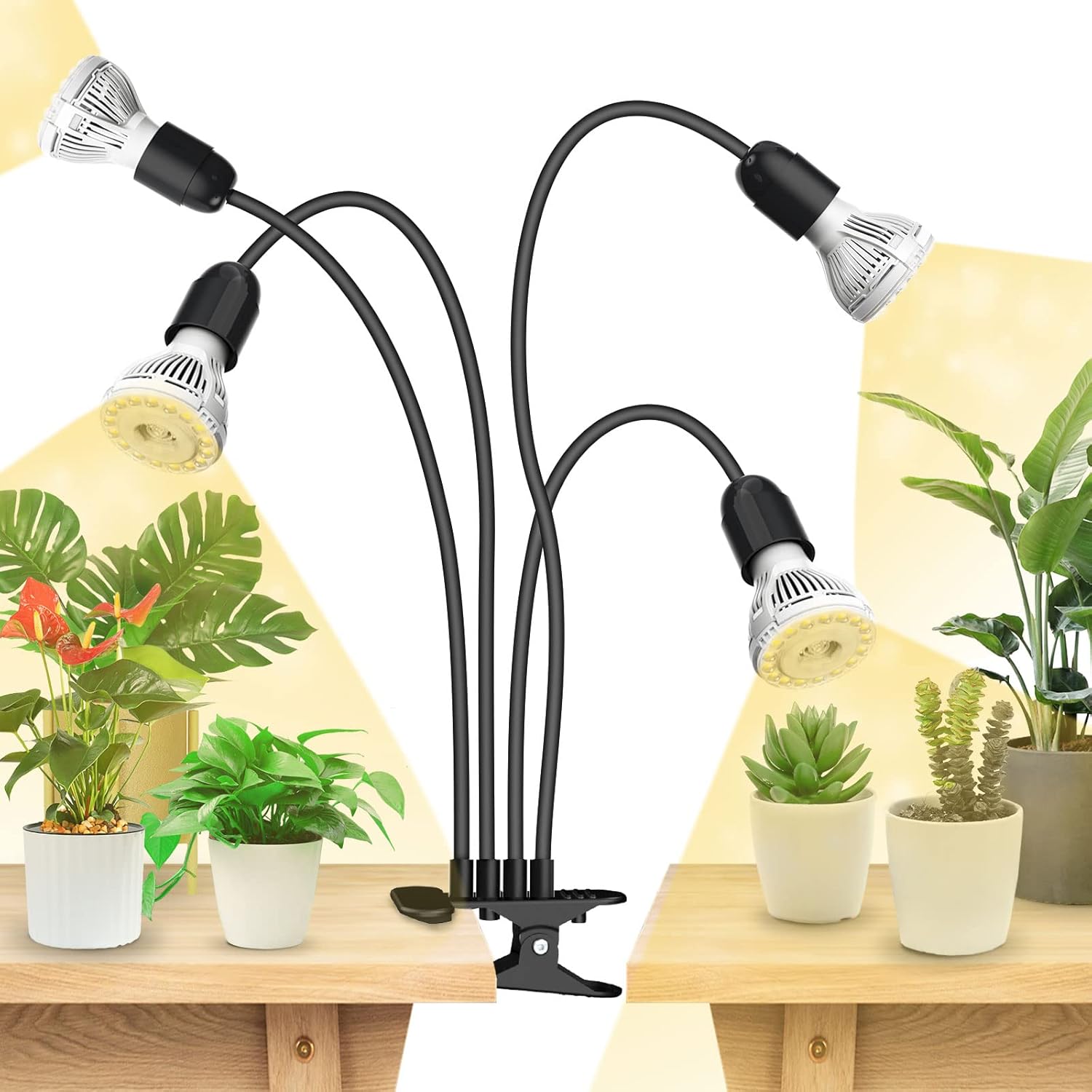 SANSI LED Grow Lights for Indoor Plants, 600W Full Spectrum Gooseneck clamp Grow...