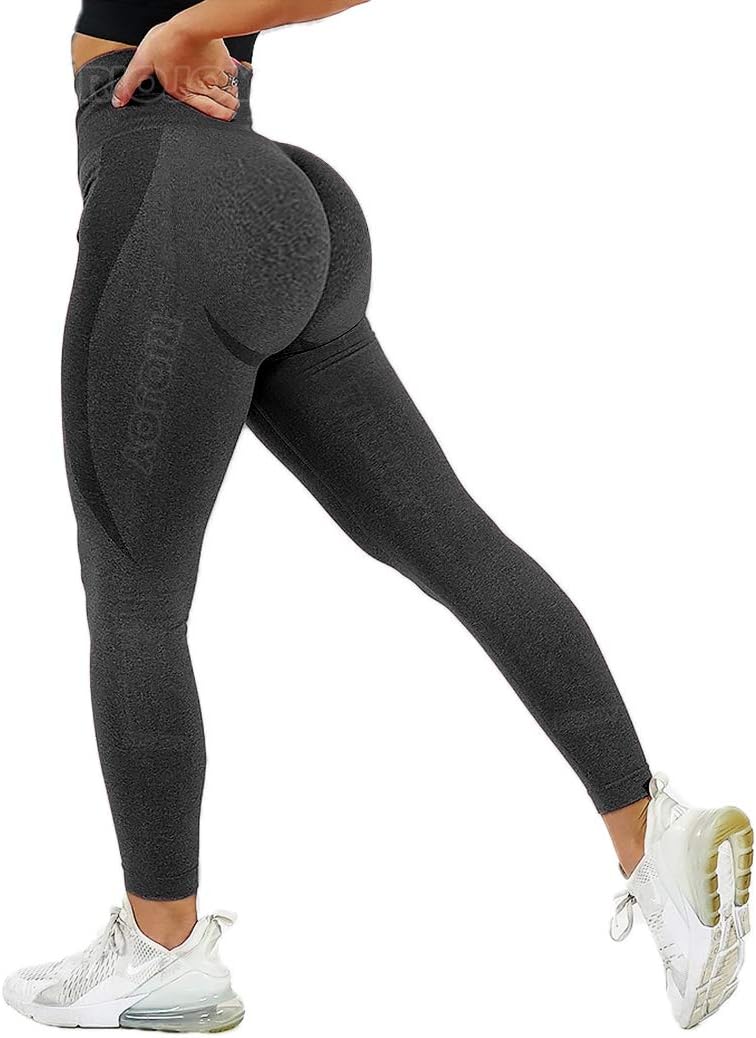 RIOJOY Scrunch Seamless Leggings Smile Contour Women High Waist Ruched Butt Lift...