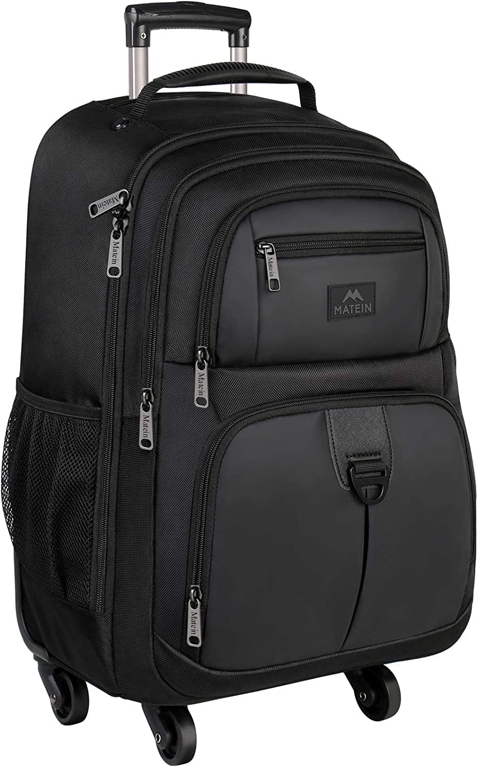 MATEIN Rolling Backpack with 4 Wheels, 17 inch Roller Travel Laptop Backpack for...