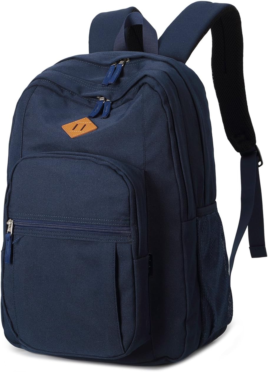 Abshoo Classical Basic Travel Backpack For School Water Resistant Bookbag Navy