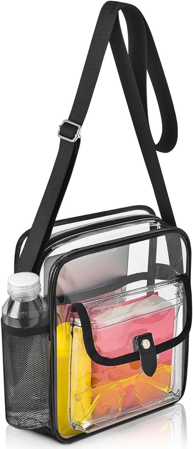 SPODEARS Clear Bag Stadium Approved Crossbody Purse, Small Clear Tote Bag for Co...