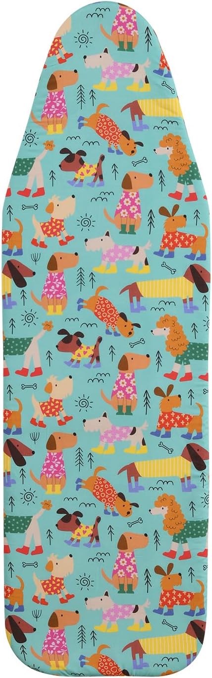 SHERWOOD Ironing Board Cover 124 x 38cm 100% Cotton Cover with Thick Felt Resist...