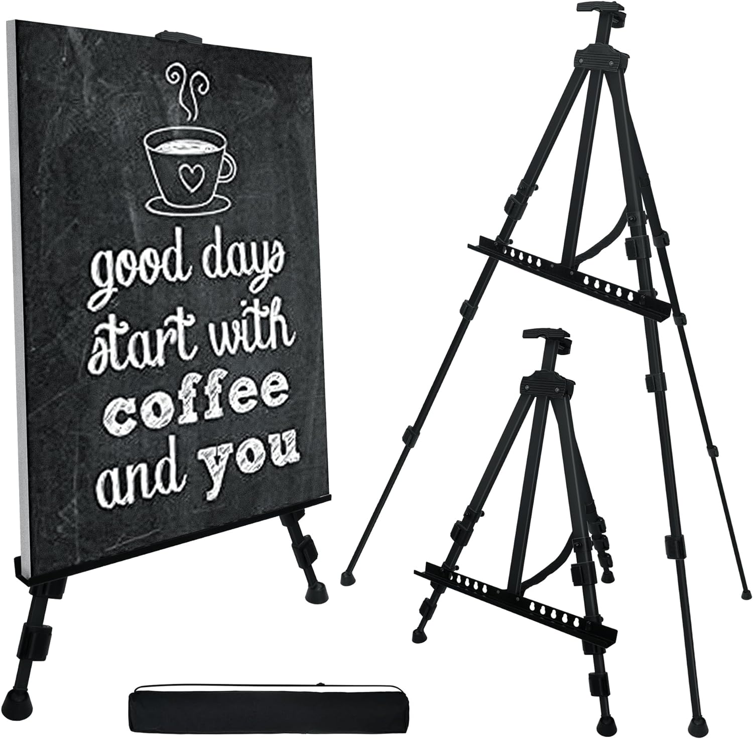 Artify Easel for Painting, Double-Tier Easel Stand, Adiustable Height from 22-66...