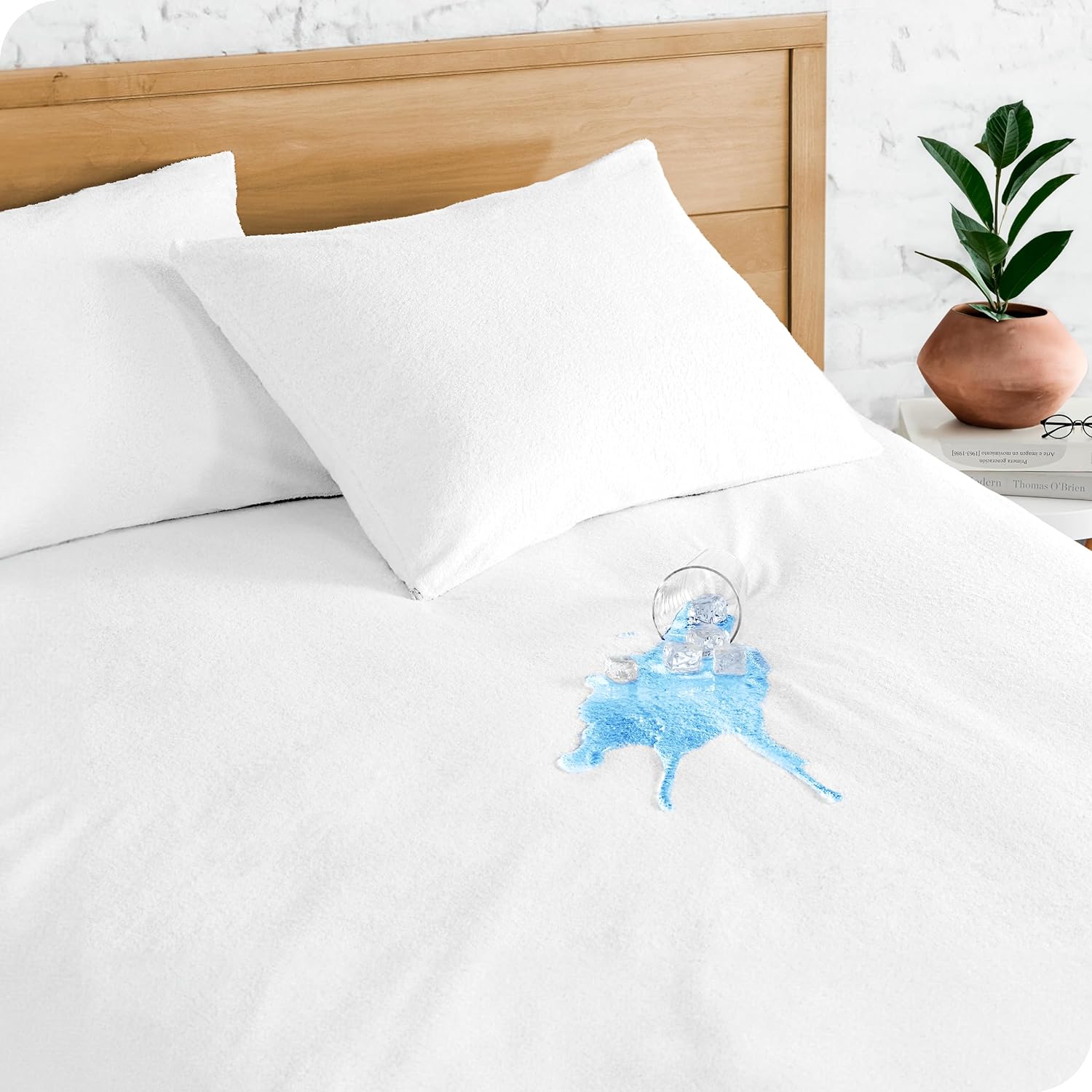 Bare Home Queen Size Mattress Protector - Premium 100% Waterproof Mattress Prote...