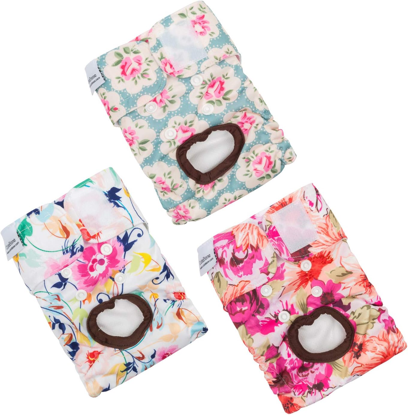 CuteBone Reusable Dog Diapers, Special Washable Doggie Diapers for Female Dogs,...