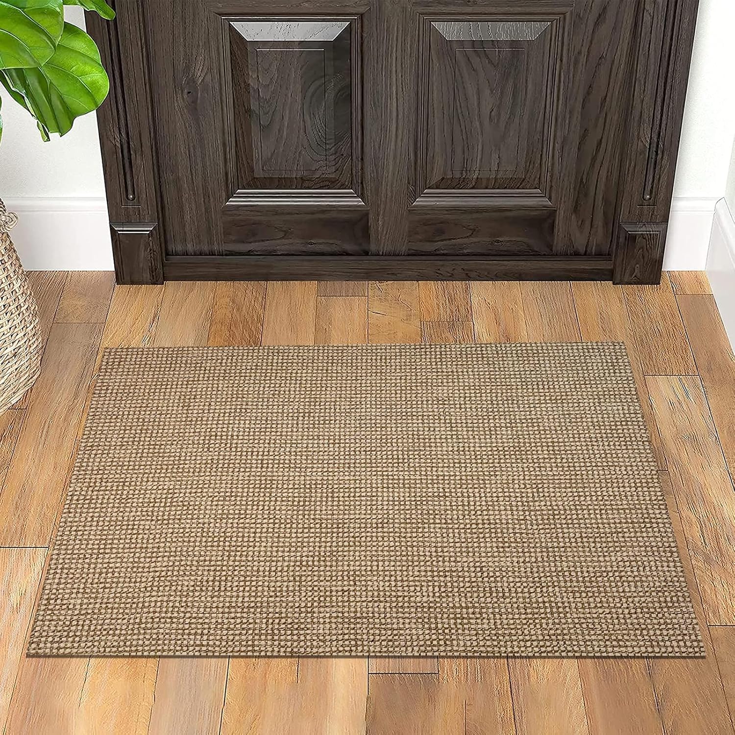 IOHOUZE Small Area Rug, Special Washable Boho Rugs with Rubber Backing, Innovati...