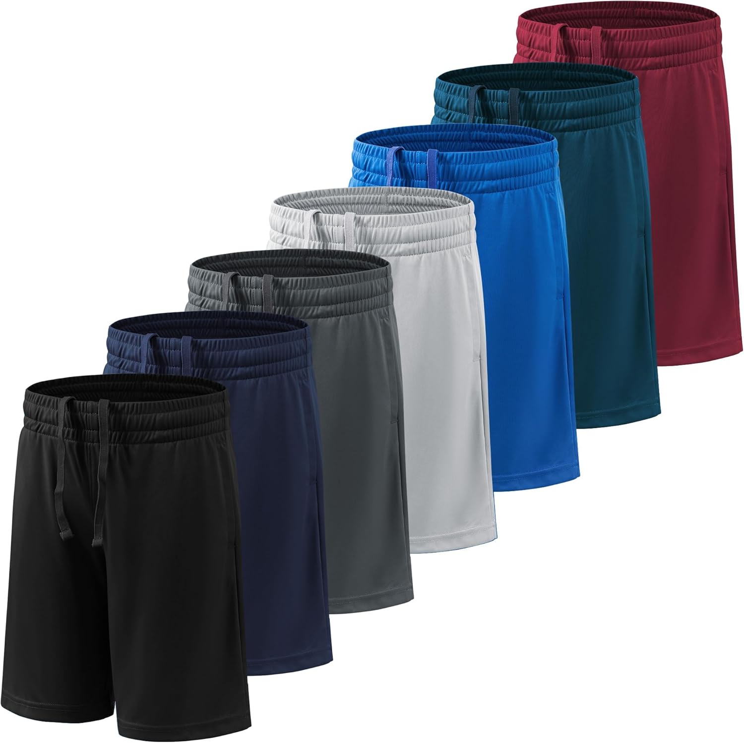 BVNSOZ Boy's Basketball Shorts Youth Boy's Active Athletic Performance Shorts wi...