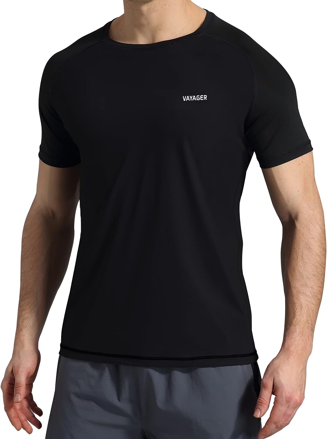 VAYAGER Men's Swim Shirts Rash Guard UPF 50+ T Shirts Quick Dry Loose Fit Water...